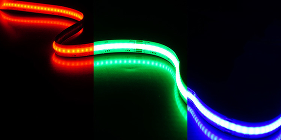 RGB COB LED Strip Light UL ลงประกาศ 24V สีเปลี่ยนหลายสี สําหรับแสงห้อง