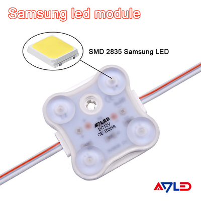 ไฟ LED โมดูลสีเดียวหรี่แสงได้ Samsung 2835 Square 4 สีเดียว 12V IP68 สำหรับกล่องไฟ