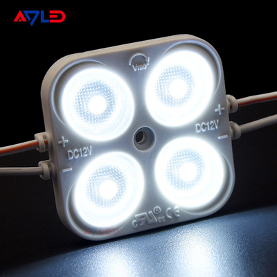 ไฟ LED โมดูลหรี่แสงได้สูง  2835 4 โคมไฟสี่เหลี่ยม 12V 24V กันน้ำ IP67