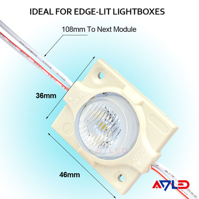 IP67 ไฟ LED โมดูลไฟขอบสองด้าน Lit Lightbox หรี่แสงได้ 12 โวลต์ 3030 SMD LED Chip