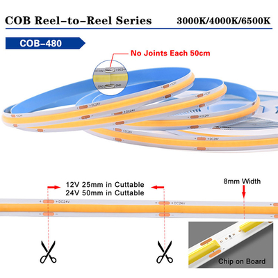 R G B W แถบไฟ LED หรี่แสงได้ COB ภายนอกภายในยาวสำหรับเพดาน