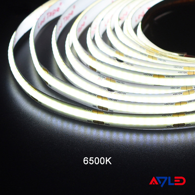 336led/M COB Led Strip Light 3000K อุณหภูมิสี DC12/24V IP20 เรต CRI สูง