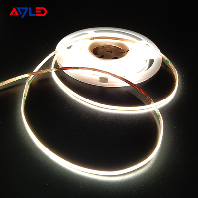 3MM Ultra Thin LED Light Strip COB Dotless การตัดความหนาแน่นสูง การประสาน ภายใต้ขั้นตอน