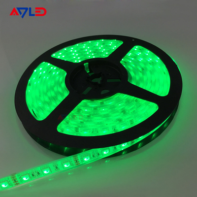 สีเขียว SMD 5050 60LEDs/M LED Strip Light สําหรับเฟอร์นิเจอร์ การตกแต่ง ความสว่างสูง กันน้ํา