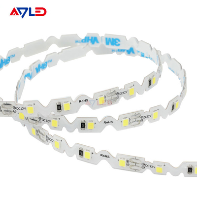 ไฟ LED Strip แบบโค้งงอได้บางเฉียบ S รูปร่าง SMD 2835 60LEDs 6mm DC12V 24V Flex Zig Zag LED Tape