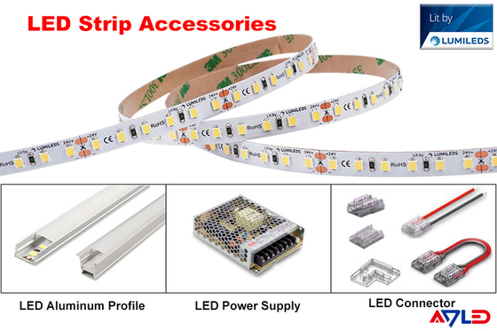 ไฟ LED Strip ลดแสงลูเมนสูงกลางแจ้ง SMD2835 3000k 4000k 6500k