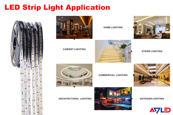 Bright Led Strip Types Outdoor 120 Led Light Strips กันน้ำแรงดันต่ำสำหรับห้อง