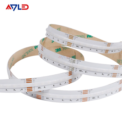 COB 840 LED RGB CCT Led Strip 16W/M สูงสดใส ไม่มีจุด เทปสี FOB LED สําหรับตกแต่งห้องภายใน