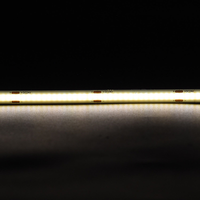 320 LEDs COB LED Strip Lights 3000K 4000K 6500K พร้อมเทปยืดหยุ่น Reel To Reel CE และ RoHS รับรอง 24V หรือ 12V