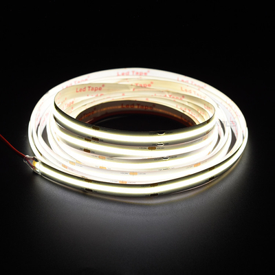 504LEDs / M COB LED Strip DC12V/24V 6500K IP20 10mm PCB ความกว้าง สีฟ้า