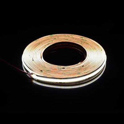528Leds 12V 24V Cob 10mm สียืดหยุ่น Led Strip Light Ra90 ไฟเส้นโดยไม่มีจุดแสง