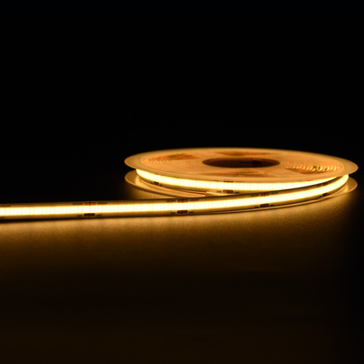 ไม่มีหน่วยการตัดขั้นต่ํา สาย LED สีขาว COB ที่อบอุ่นอย่างอิสระ 14W / M 5M ต่อม้วน 1400LM / M