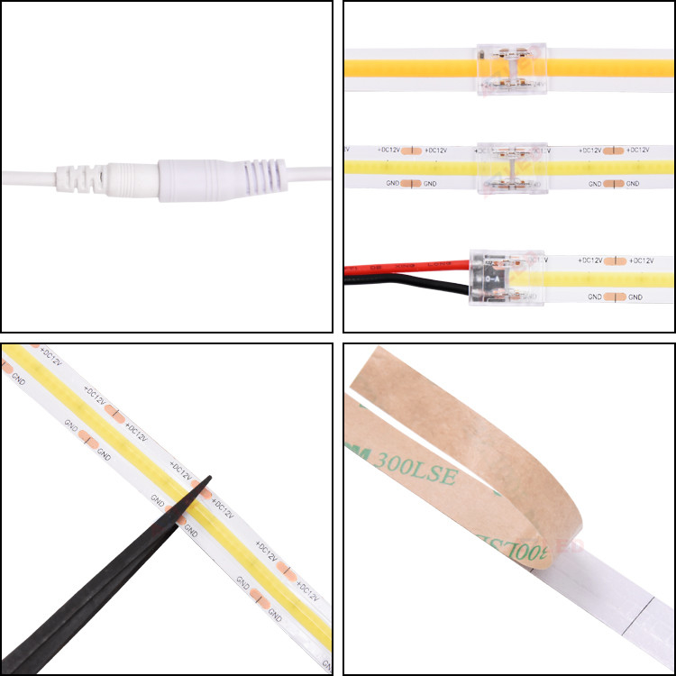 UL สาย LED แบบยืดหยุ่น ชิปดัง 24V ซิลิโคนอัลตราบาง 10 มม PCB board IP20 528 สายไฟ LED