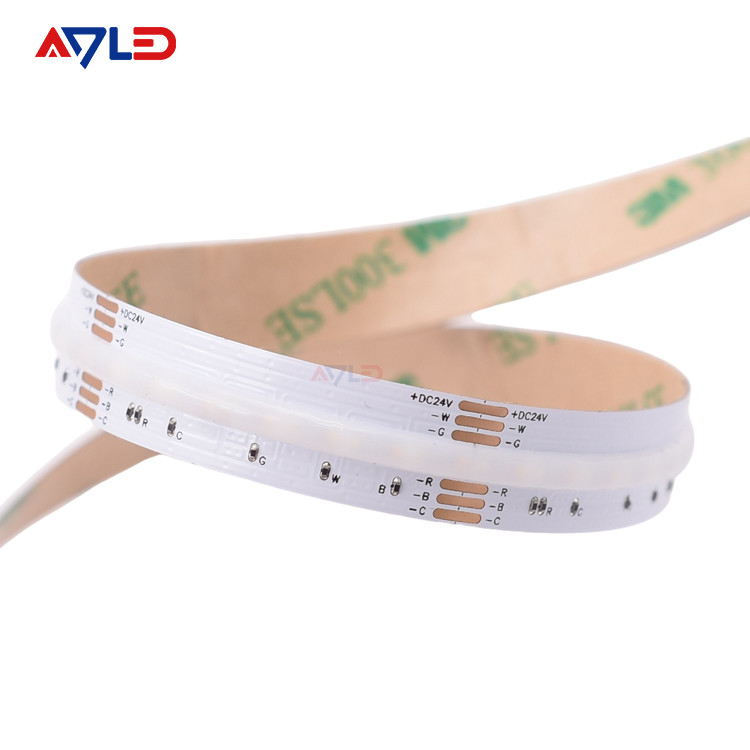 ไฟ LED Strip แบบยืดหยุ่นหลายสีความหนาแน่นสูงปรับได้ 5 ใน 1 COB LED Strip