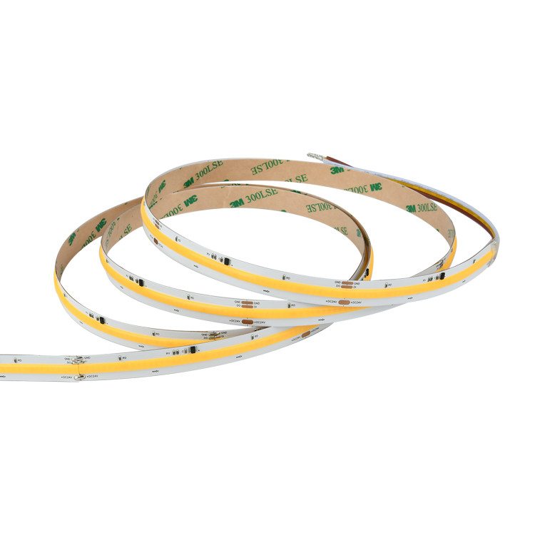 ความหนาแน่นสูงไร้จุดยืดหยุ่น 420 Led / m สีขาวบริสุทธิ์ดิจิตอล COB LED Strip Light
