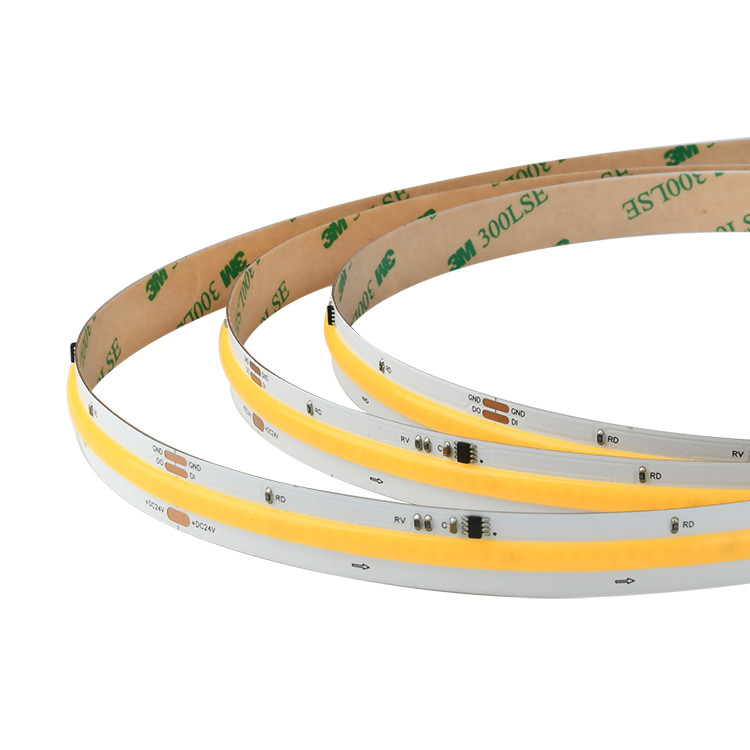 14W/M LED สีขาวบริสุทธิ์ ดิจิตอล COB แสงสตรีป 420 LED IP20 24V 5 เมตรต่อม้วน