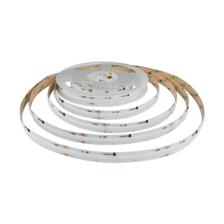 สีหลายเปลี่ยน COB RGBIC ไดจิทัลที่ติดต่อแสง LED Strip 630LEDs / M 16.4ft / 5M