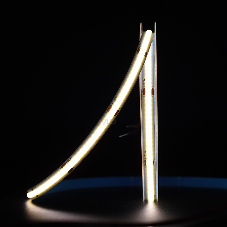 สูง CRI90 ฟเล็กซ์ 320LEDs รีล To Reel COB LED Strip DC24V 21W / M COB LED เส้นเส้นแสง