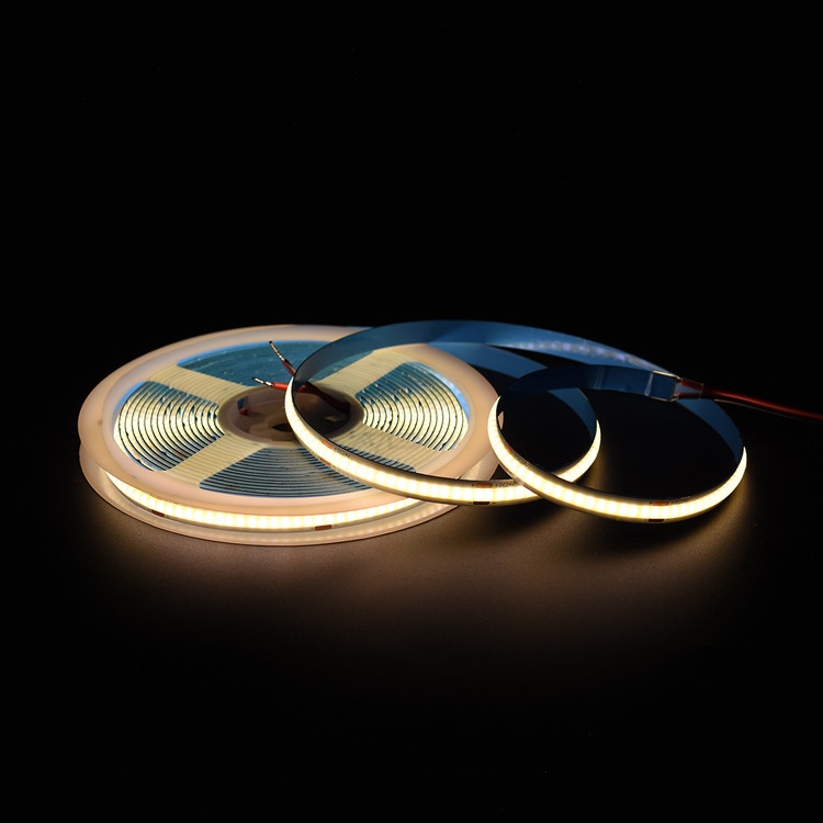 แสงสตริป LED COB แบบยืดหยุ่น - 24 วอล, 320 LEDs, ความร้อนสี 3000K, ความกว้าง 8 มิลลิเมตร, การรับประกัน 3 ปี - Adled LED