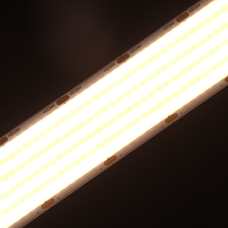 300LSE Self Adhesive IP20 Free Arbitrary Bending Super Bright High Density Linear Flexible Cob Tape 1600 Leds สายดัดที่มีความสว่างสูง