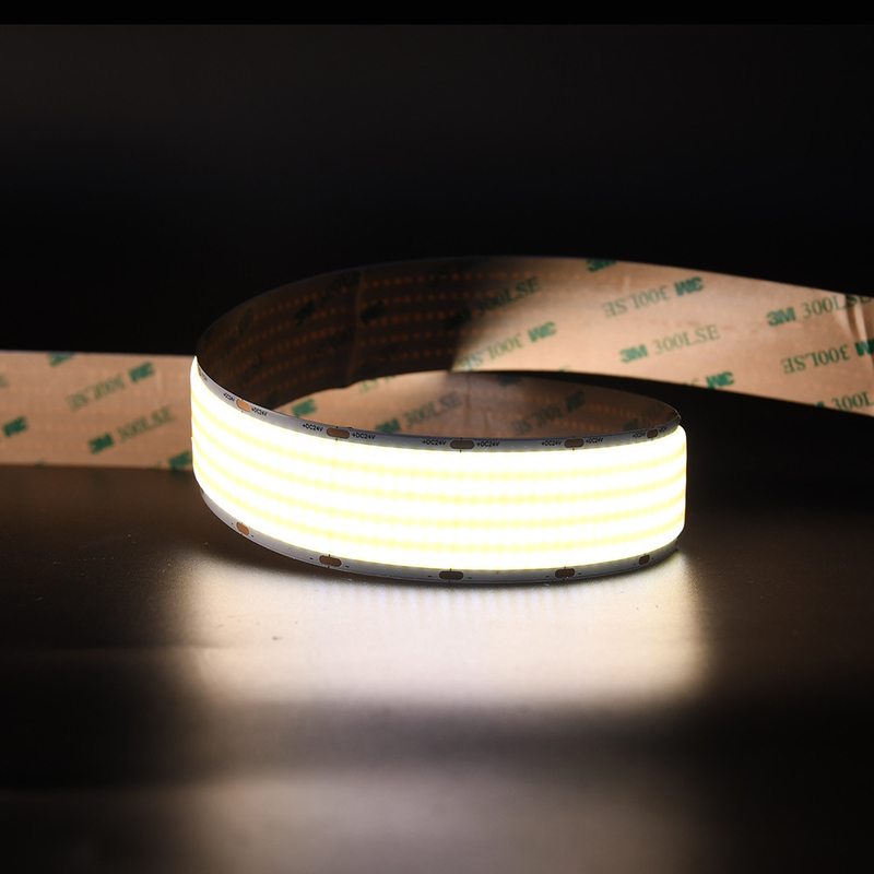 สายยืดหยุ่น CRI 90 COB สาย LED 5000mm 6500K สีขาว 4600LM/M ในตลาดยุโรป