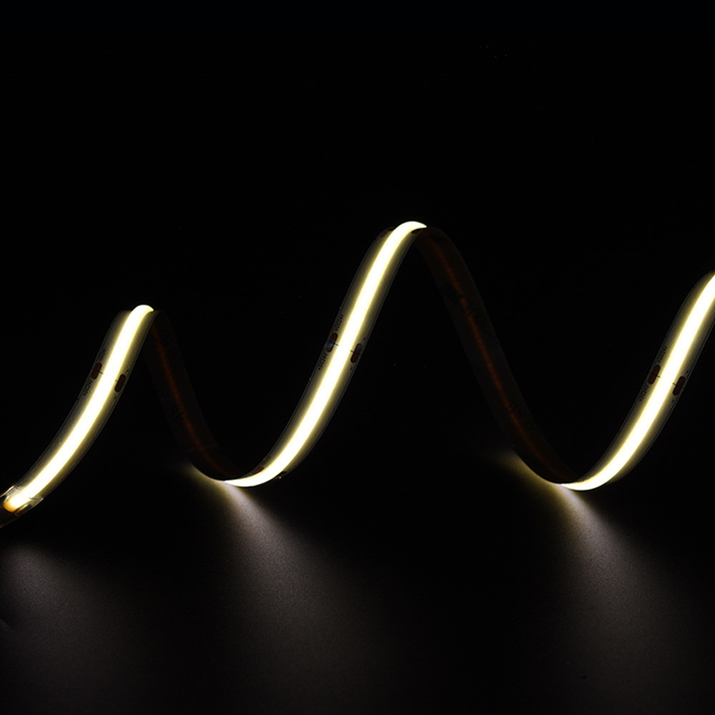 ไลด์สว่างสุด 528 LED / M COB LED Strip 12V 24V 10MM แสงสีเหลือง COB / FOB Strip