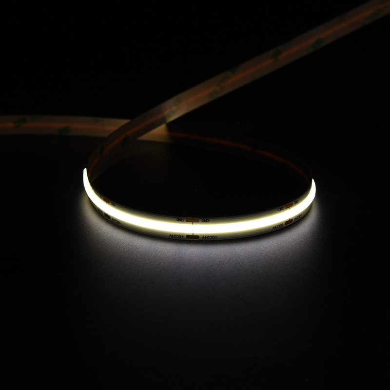 Ra90 LED แสงสเตรปไฟฟ้าความดันต่ํา 12V 24V 8mm 10m10W LED FCOB LED แสงสเตรปไฟ 1000LM