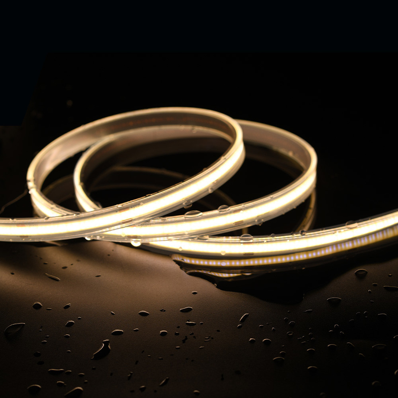 10mm PCB COB LED Strip 480 LEDs IP20/IP67 กันน้ํา DC12V/DC24V CRI 90 ความกว้าง PCB 8MM