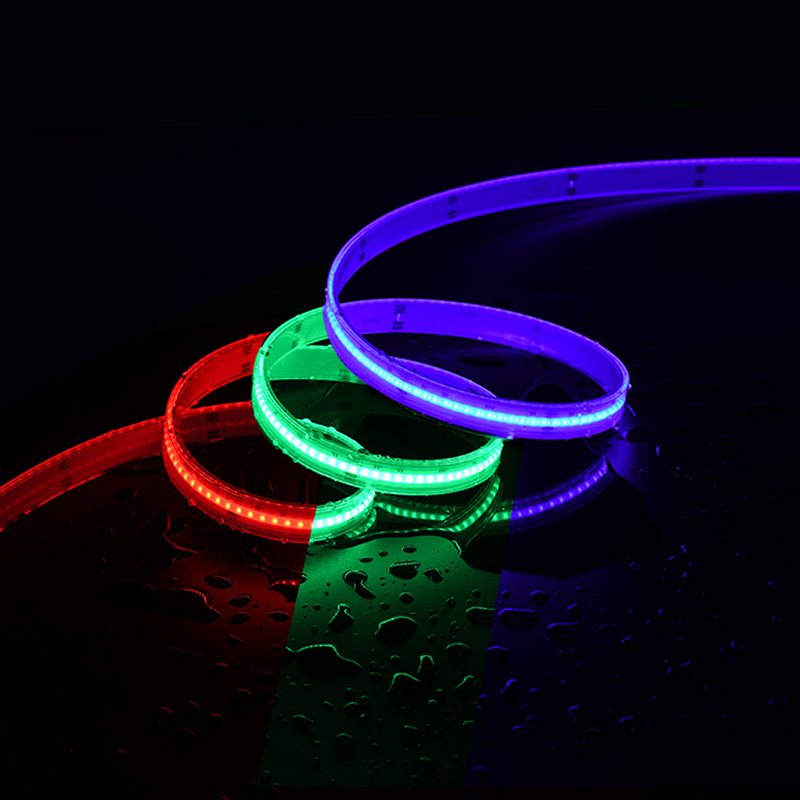 IP20 Rgbw Rgb Cob Led Strip Light 12V 24V พิกเซล อ่อนโยนออกอากาศ สามารถติดต่อได้ Cob led strip