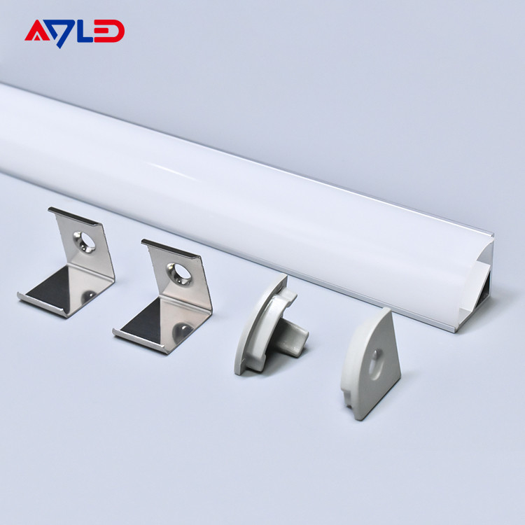 16 * 16 มิลลิเมตร โลหะลัก LED อลูมิเนียม anodized อลูมิเนียม extrusion LED โปรไฟล์พื้นผิวมุมติดตั้ง LED light strip โปรไฟล์